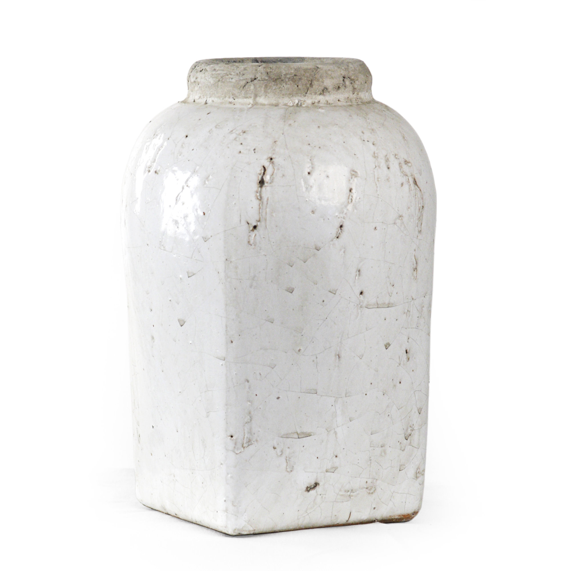 Stoneware Table Vase, 13.5" H x 9.5" W x 9.5" D