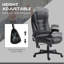 6 Point Vibrating Massage Office Chair With Lumbar Heat Black