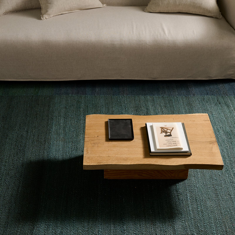 Tapis Cosimo RFL05 tissé à la main, color block vert (122 x 183 cm), Rectangle 4 pi x 6 pi