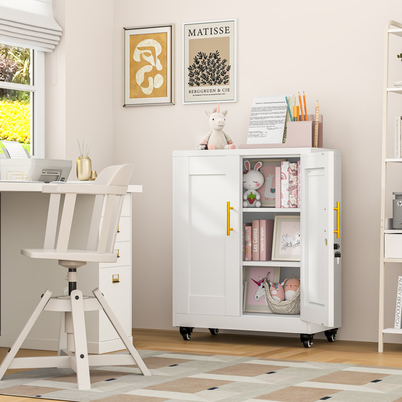 Armoire de rangement Ebern Designs , Blanc