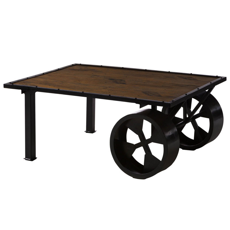 Railway Abstract Coffee Table, Brown