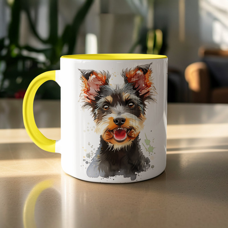 Mug, 3, Yellow