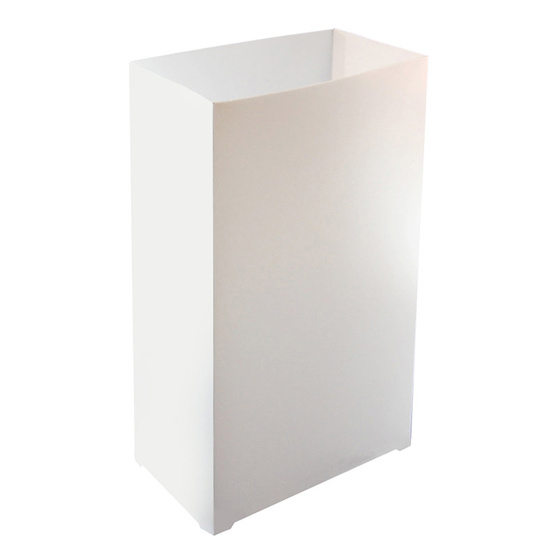 Plastic Luminaria Lanterns - 100 Count, White