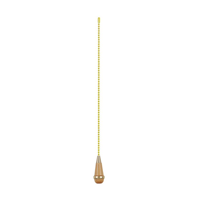 Natural Wood and Brass Ceiling Fan Pull Chain