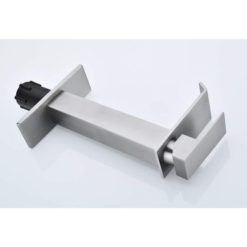 Waterfall Flow Bathroom Faucet In Brushed Nickel - Single Handle For Superior Functionality, Stainless Steel Construction Stylish With Nickel, Control, Robust