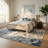 Rug Branch Joni 8' x 11' (7'9" x 10'8") Blue/Beige Stone Mosaic Indoor Area Rug, Contemporary, Low Pile, Stain-Resistant Carpet - Living Room, Bedroom, Dining Room, and Kitchen-1250446031