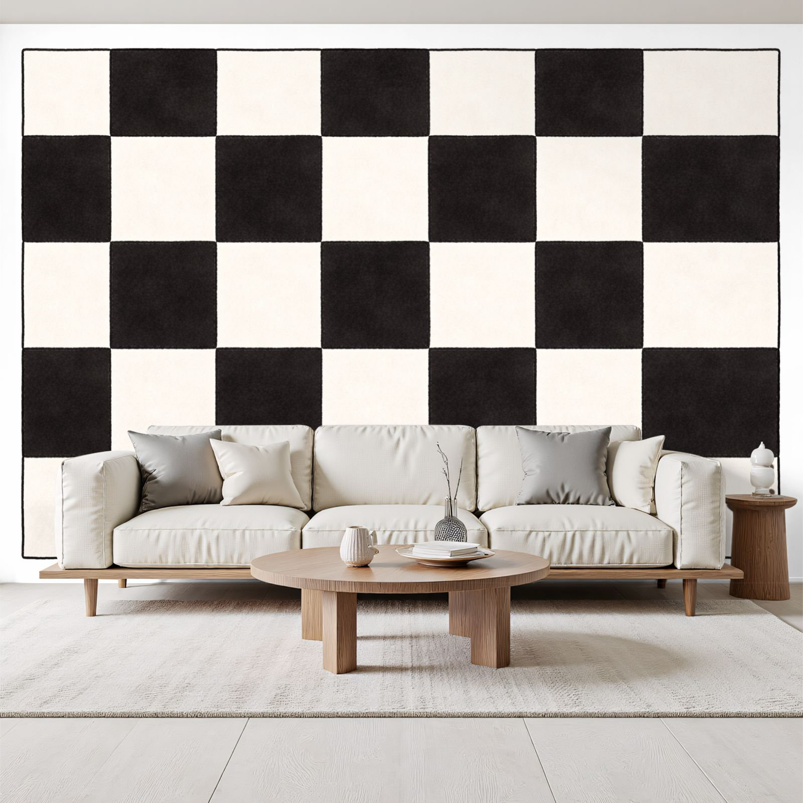 Red Barrel Studio Pastel Peel and Stick Wallpaper Checker chess square ...
