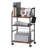 Rolling File Cart With Hanging File Folder, Wooden And Metal Mesh Design, Lockable Wheels, Brown
