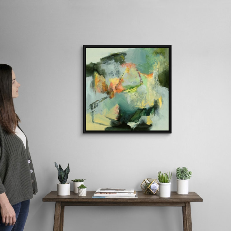 " The Storyteller " by Emilia Arana Painting Print, Black Framed, 26" H x 26" W x 1.75" D
