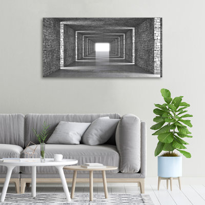 Brick Tunnel - Wrapped Canvas Print