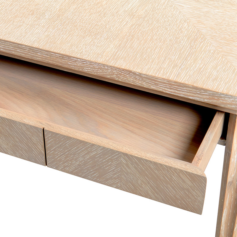 Bertram 36.5" 4 - Player Card Table, Bleach Cerused Oak