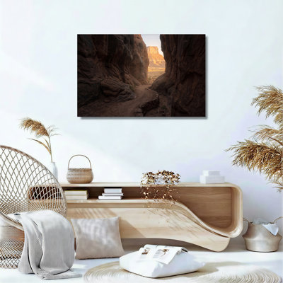 «Red Rock Canyon Path to Sunlit Mesa», art mural sur toile