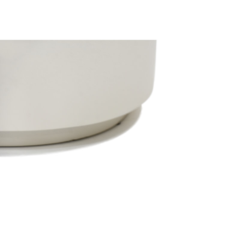 Table d'appoint en béton 18 po Elementi Home Rome pour l'intérieur et l'extérieur, Blanc, crème