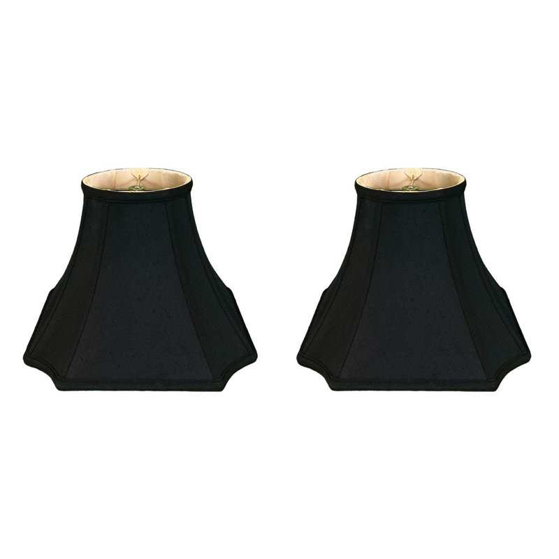 Royal Designs, Inc. BSO-714-14WH-2 Abat-jour de base carré en forme de cloche inversée, blanc, 6,5 x 13,5 x 10,5, paquet de 2