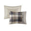 Ensemble de literie très grand / très grand de style campagnard, tissu à chevrons en polyester avec motif écossais Buffalo pour une décoration intérieure confortable