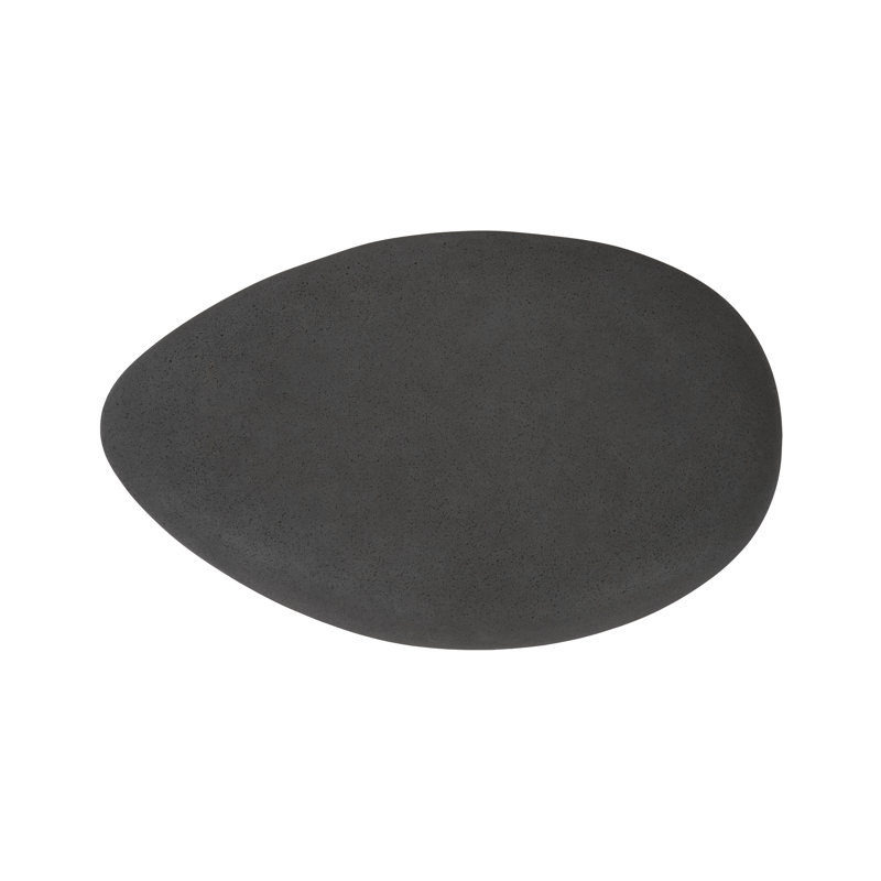 River Stone Drum Coffee Table, 14" H x 42" L x 26" W, Charcoal Stone