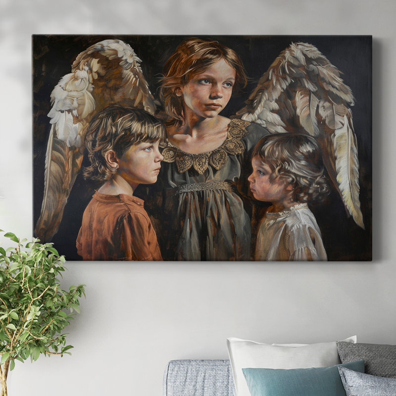 Angel - CLXVI - Toile tendue avec châssis Premium - Prêt à être accroché, H 12 po x l 18 po