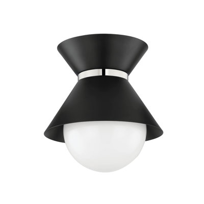 Scout Single Light Glass Semi Flush Mount
