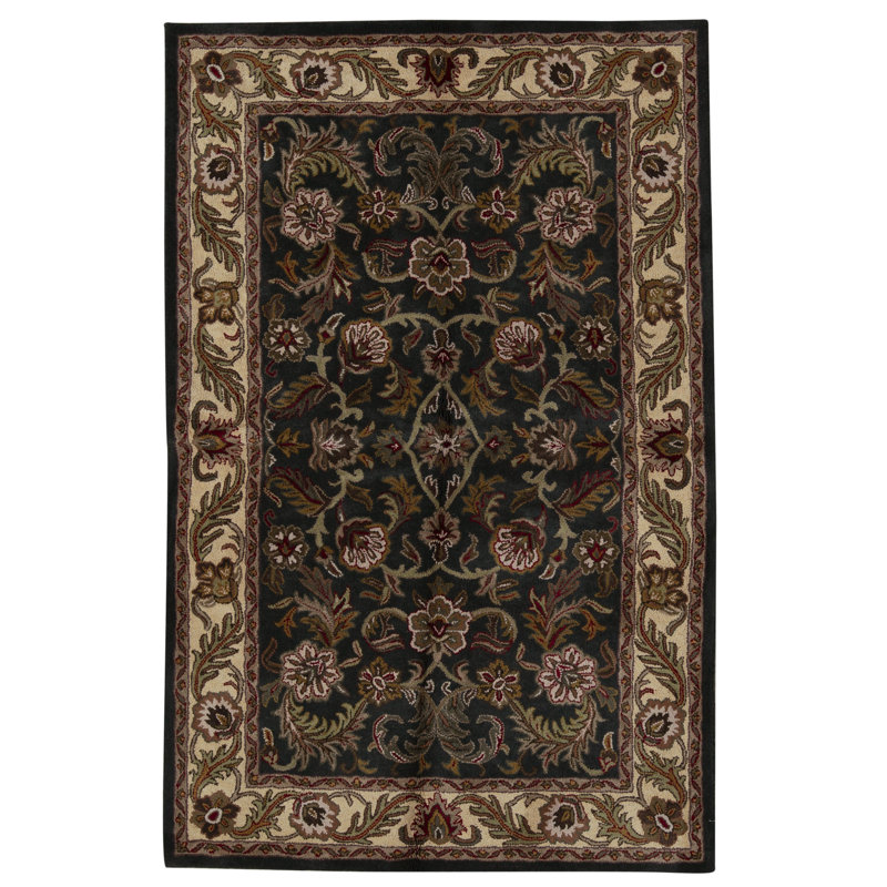 Hand-Knotted High-Quality Brown/Ivory/Black Area Rug