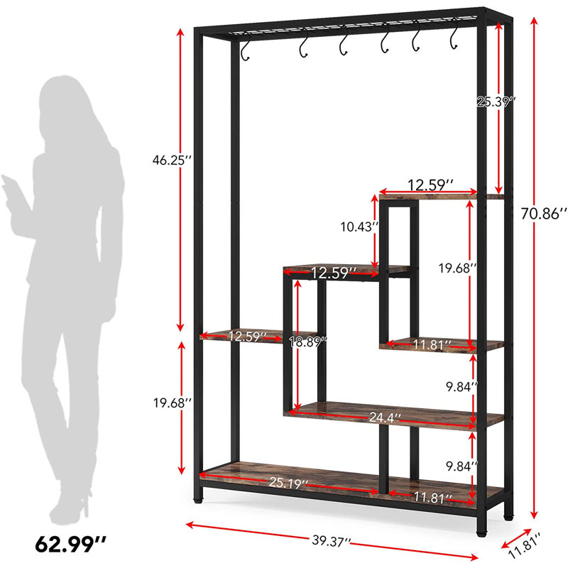 Mahala Plant Stand, Brown/Black