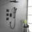 Complete Shower System with Bodysprays-110679973