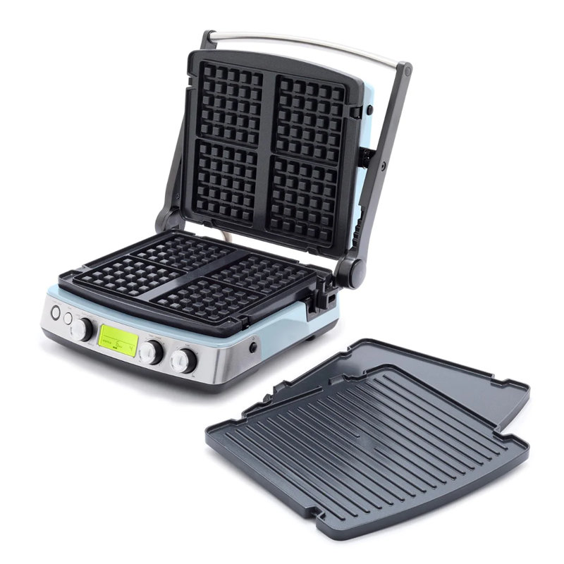 Gril, plaque chauffante et gaufrier GreenPan Elite, Brume bleue