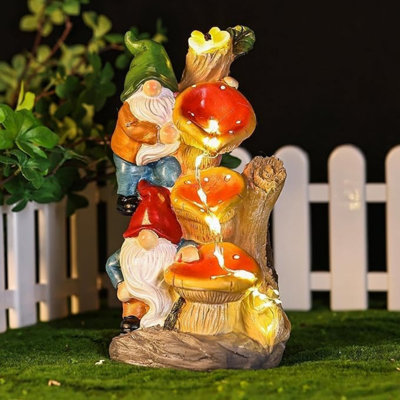 Fairy Tale Solar Castle Garden Decor Figurine Lights For Outside With