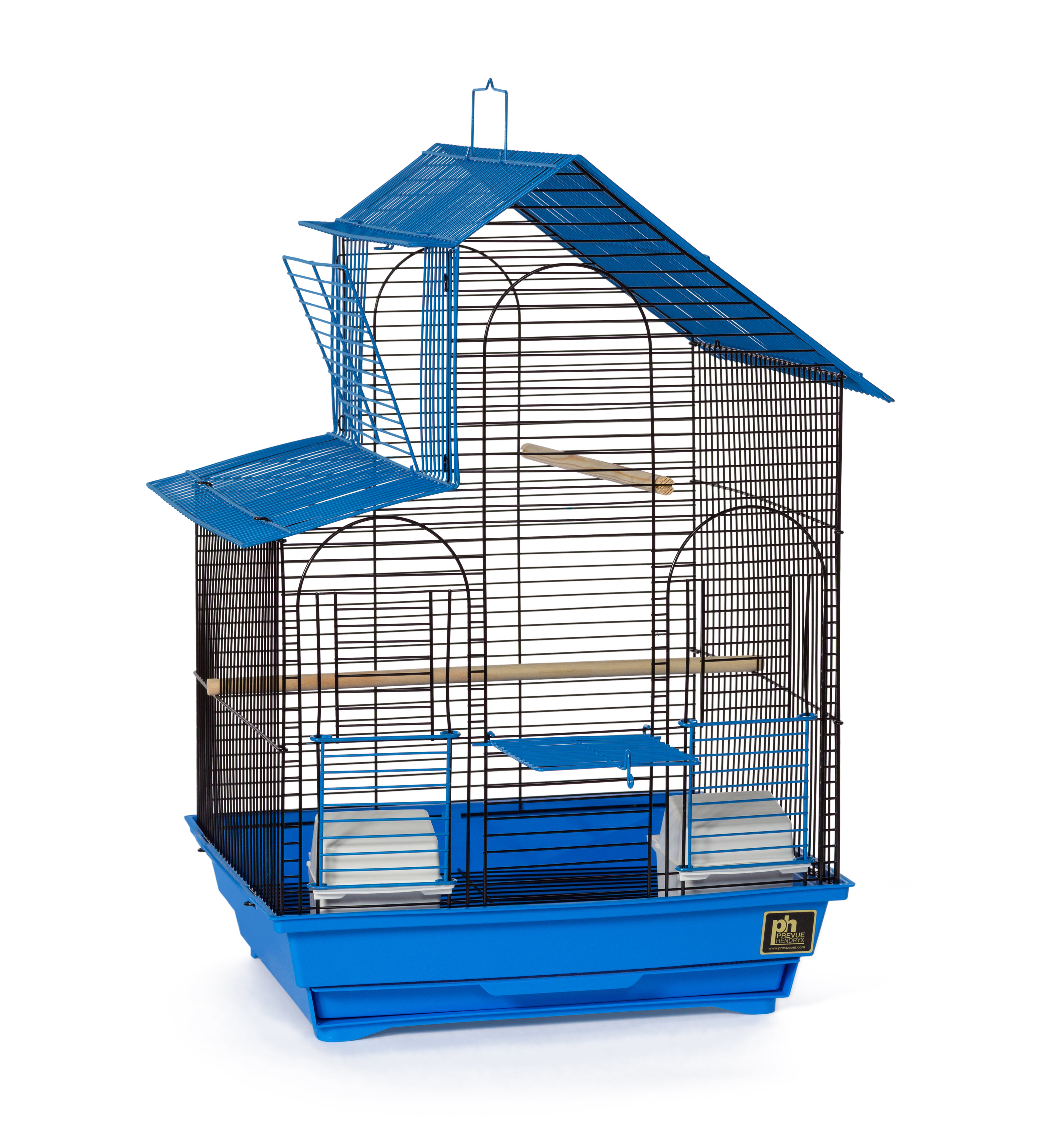 Chealsy 24'' Pointed Top Table Top Bird Cage with Perch