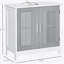 Armoire sous le lavabo avec portes, meuble-lavabo avec tablettes réglables-126590348