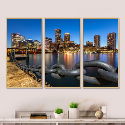 " Boston Skyline At Dusk " 3 - Pieces