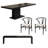 Multi-functional solid wood practical table set-111121687