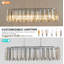 Lustre suspendu géométrique moderne en cristal en or sable et noir