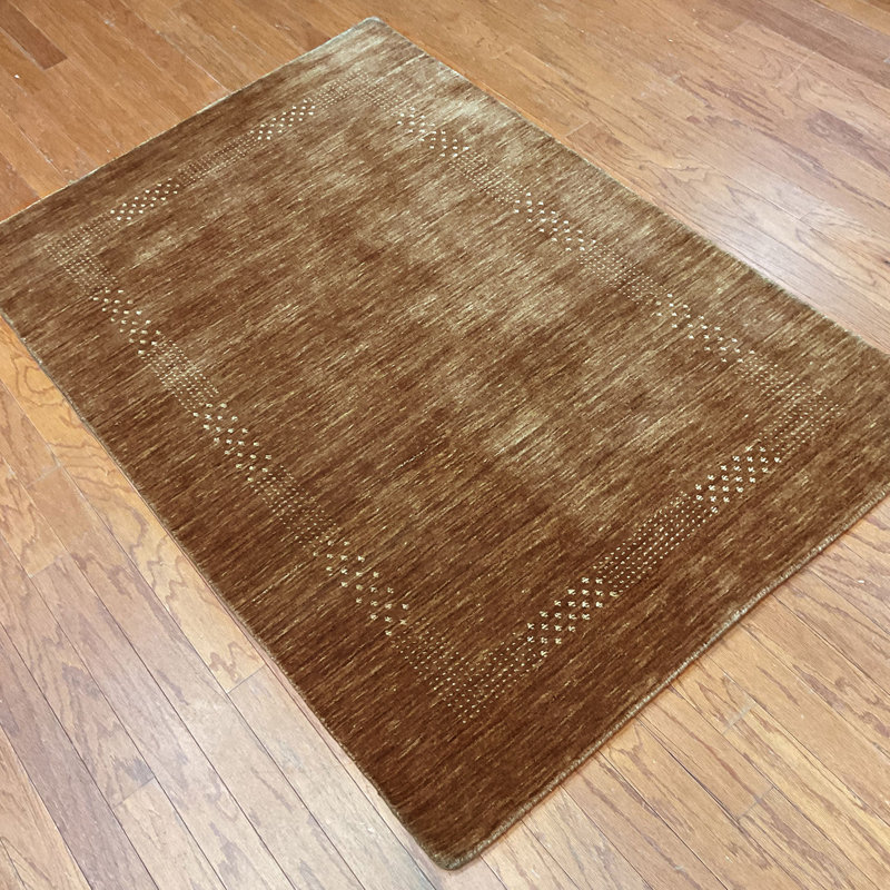  Handmade Modern Gabbeh Wool Rug, Rectangulaire 3 pi x 5 pi