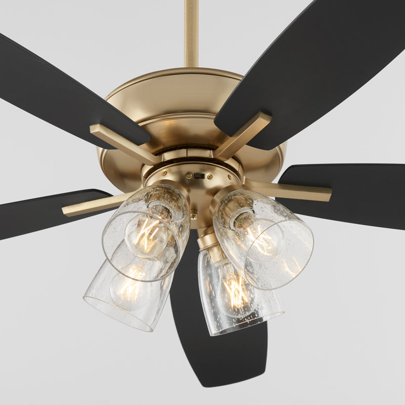 Aromas 52'' Ceiling Fan with LED Lights, Aged Brass