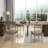 Modern Multifunctional Table With Outlet And Storage, Easily Adjusts To Space, Suitable For Weddings Family Reunions, Center Iron Leg Space - Saving Expandable Built In Charging Function,-124264699
