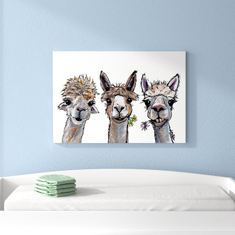 Alpacas Trio II - Wrapped Canvas Painting, 101.6 cm H x 66.04 cm W x 3.175 cm D