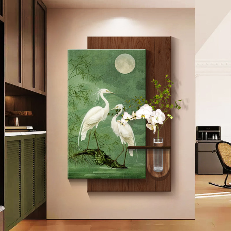 Brown + Green Rectangle Sandstone Wall art, 39.37" H x 31.5" W