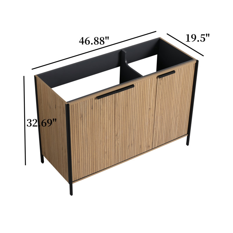 Armoire de salle de bain autoportante 48 po sans lavabo