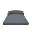 Canapé-lit pliable en velours côtelé Corduroy - Canapé convertible en mousse haute densité (gris foncé)