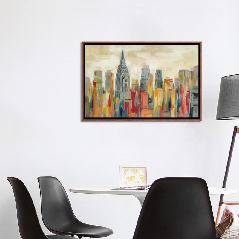 «Manhattan - the Chrysler Building» par Silvia Vassileva - reproduction d'art, Classic Wood Framed, Pas de tapis