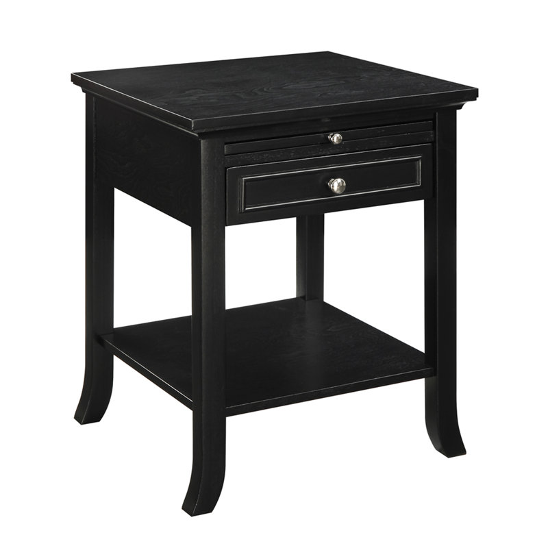 Table de bout avec rangement Carbin, Noir