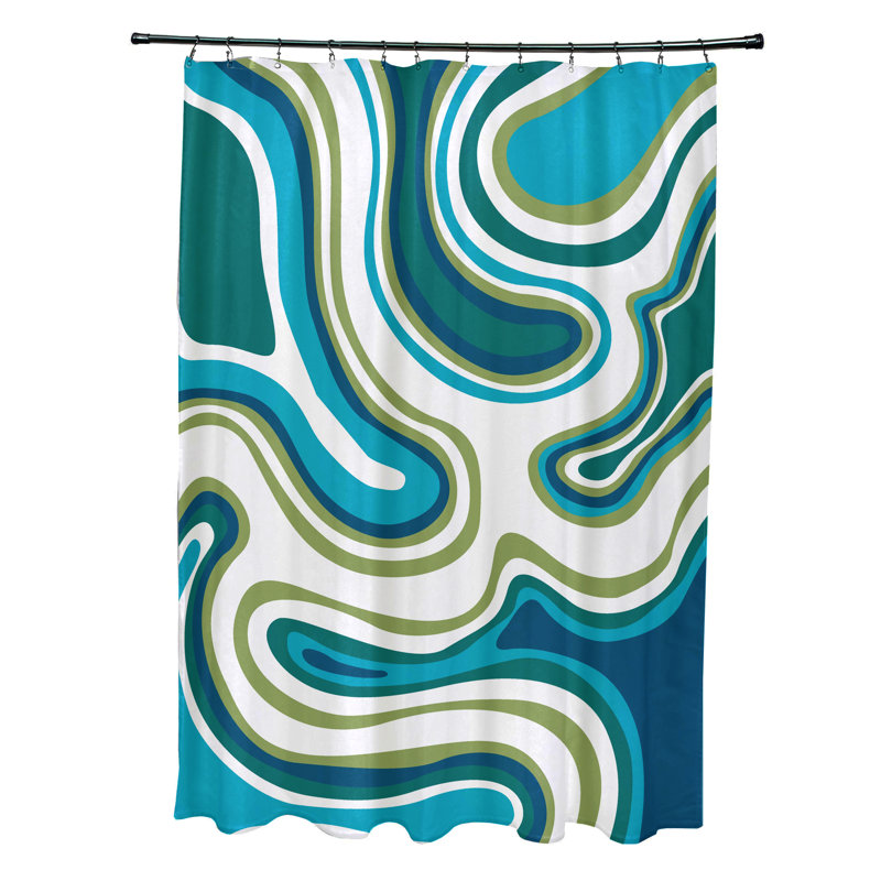 Rideau de douche simple Whitbeck, Bleu sarcelle