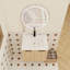 Meuble-lavabo flottant 24 po avec lavabo, armoire en contreplaqué de chêne clair, rangement à double porte mural, avec comptoir en résine