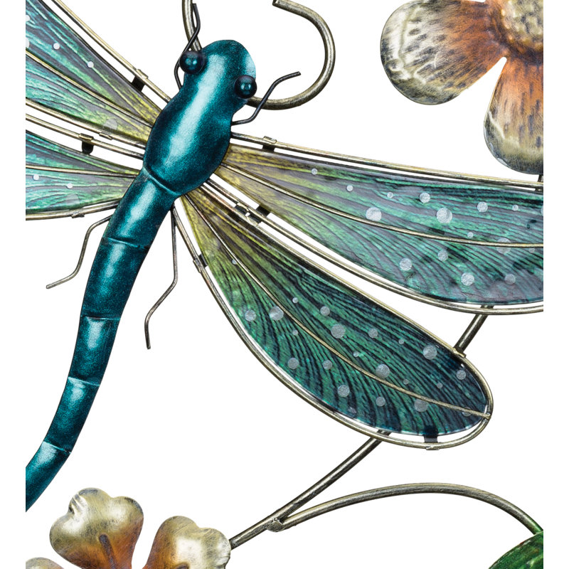 Décoration murale 26,5 po Garden Vibe, 2 libellules