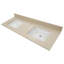 Comptoir de meuble-lavabo en noyer clair de 60 po x P 21 po avec plateau double encastré Lasano-132974942-132974946