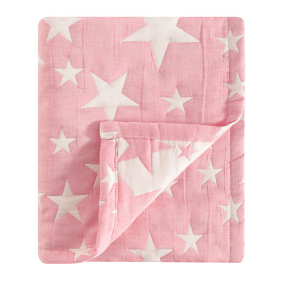 Couverture pour tout-petit réversible 100% mousseline 100% coton doux, respirante et légère imprimée toutes saisons, 30 po x 40 po (paquet de 1)
