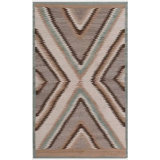 Small Tribal Geometric Antique Navajo Flatweave Native American Rug