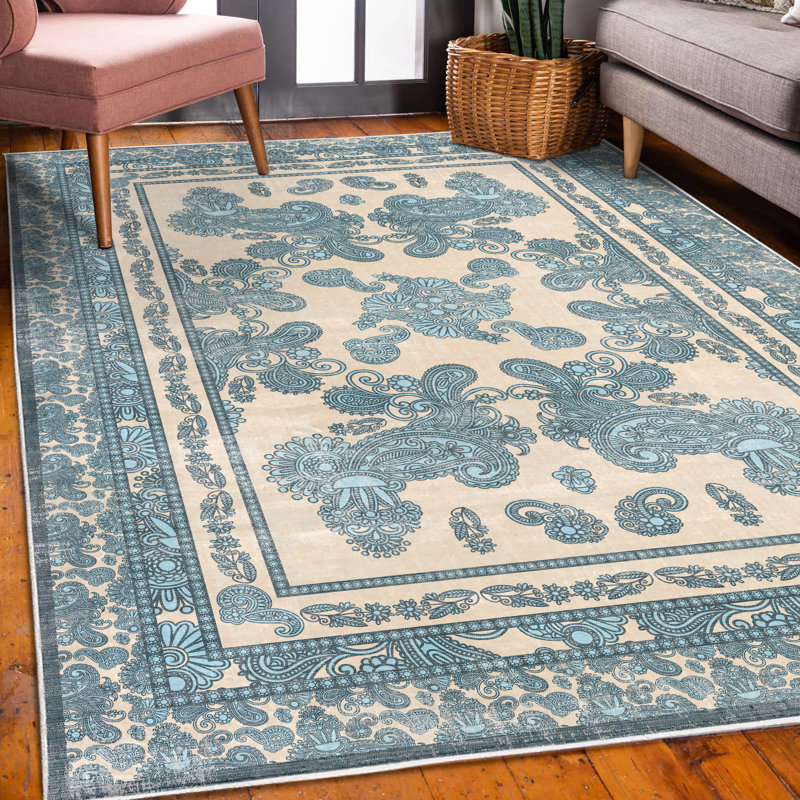 Tapis décoratif Boho, Rectangle 4 pi x 5 pi 5 po