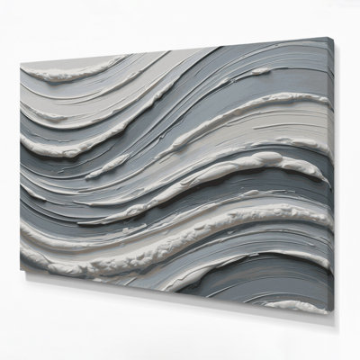 Toile horizontale à rayures horizontales gris nuage blanc gris