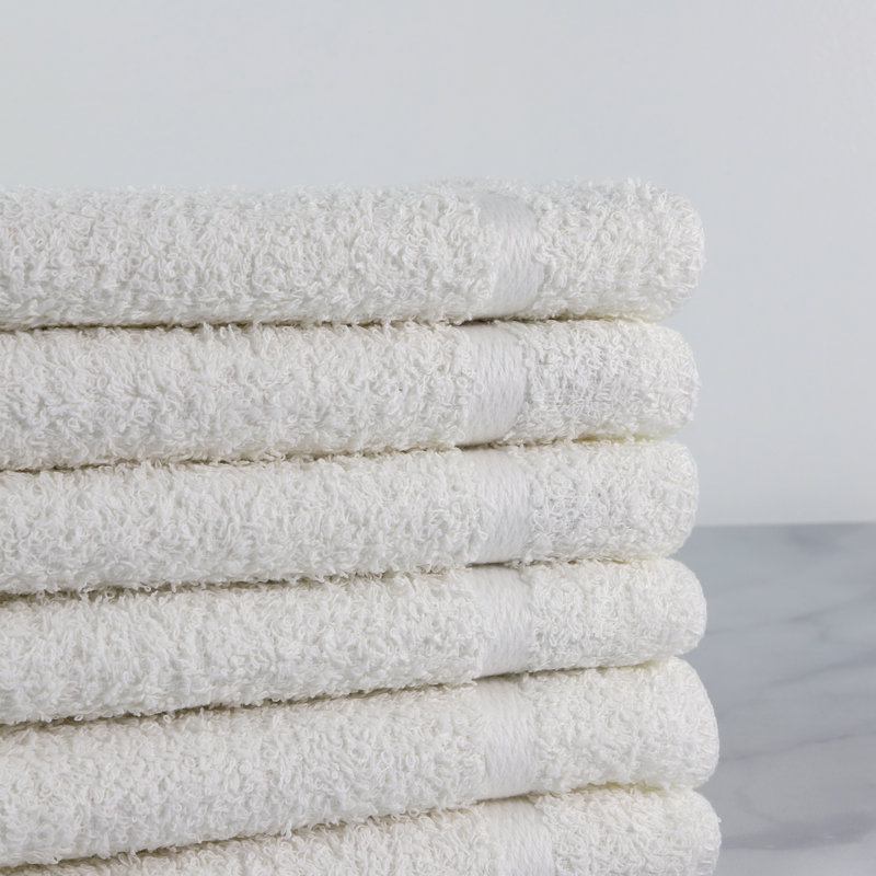 Crown Touch Midweight Washcloth, White
